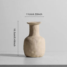 Load image into Gallery viewer, Skinny Neck Ceramic Vase Home Decor Bottle
