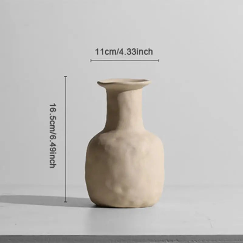 Skinny Neck Ceramic Vase Home Decor Bottle