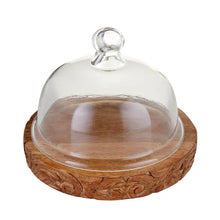 Load image into Gallery viewer, 7.5&quot; Glass Dome w/ Carved Base
