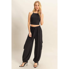 Load image into Gallery viewer, Crop Top And Cargo Pants Set
