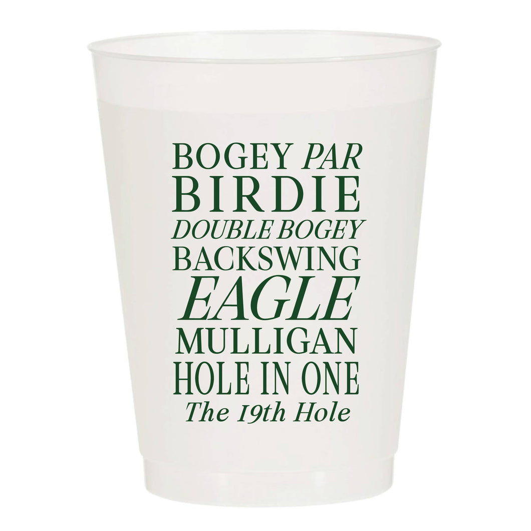 Bogey the 19th Hole Frosted Cups- Masters