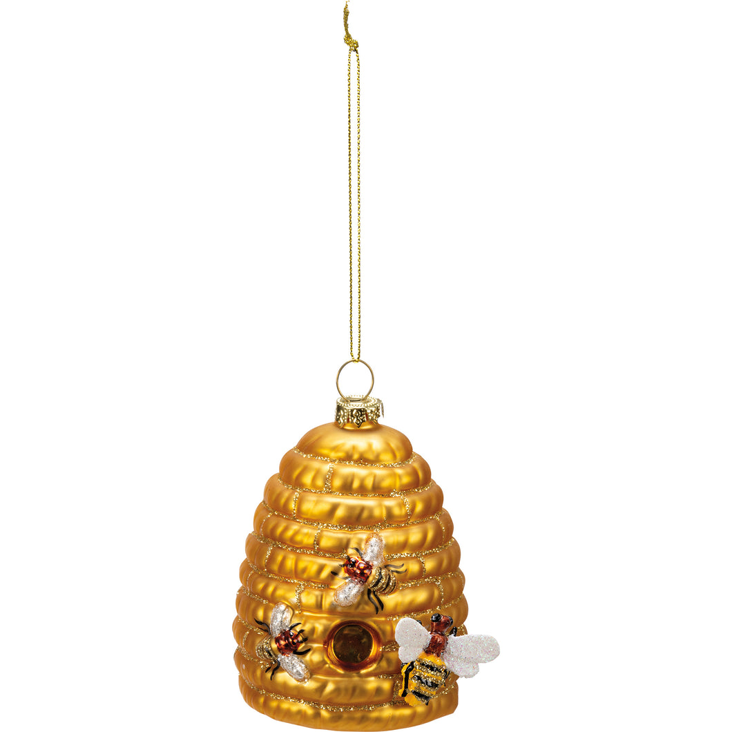 Glass Ornament- Beehive