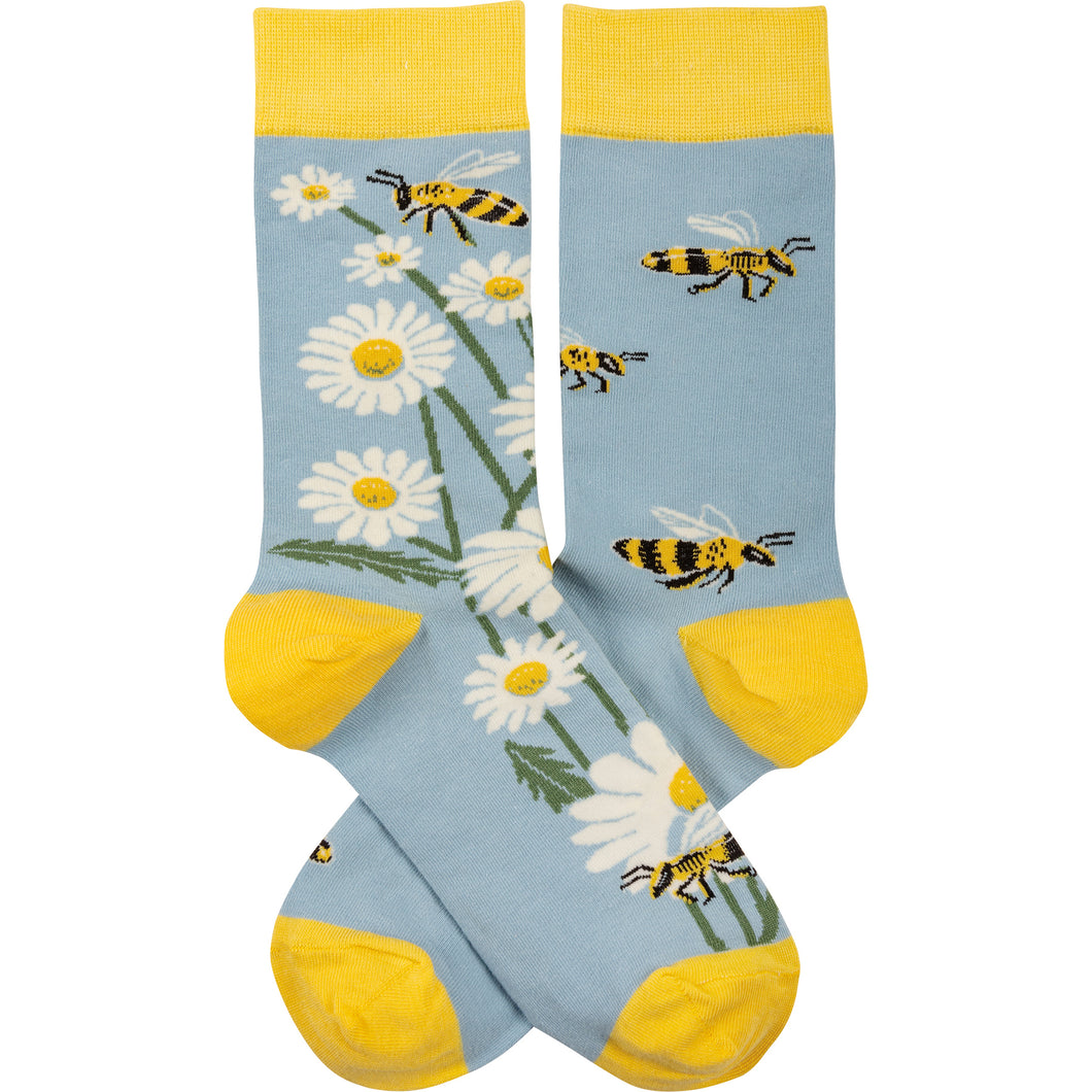 Bees & Daisies Socks