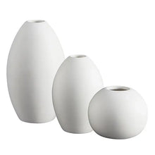 Load image into Gallery viewer, White Matte Vase Set Of 3
