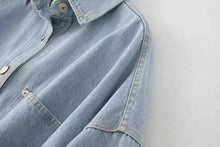 Load image into Gallery viewer, Button-Up Pocket Denim Coat
