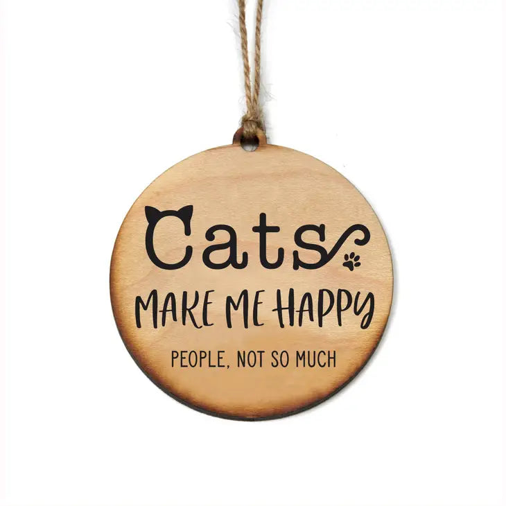 Cats Make Me Happy Ornament