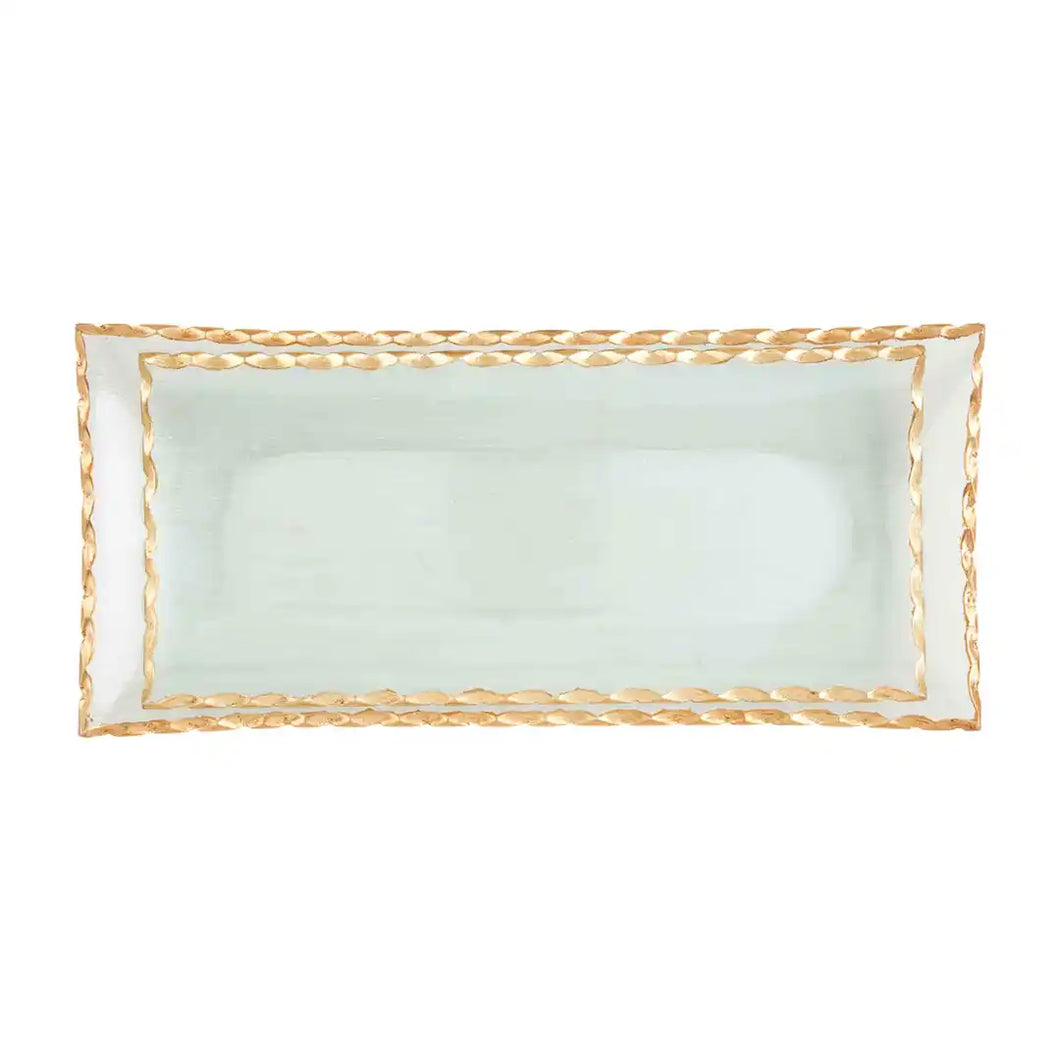 Gold Edge Tray Set