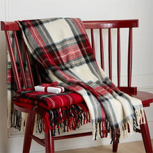 Load image into Gallery viewer, Red Tartan Fringe Throw
