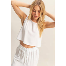 Load image into Gallery viewer, White Sleeveless Top And Pants Set
