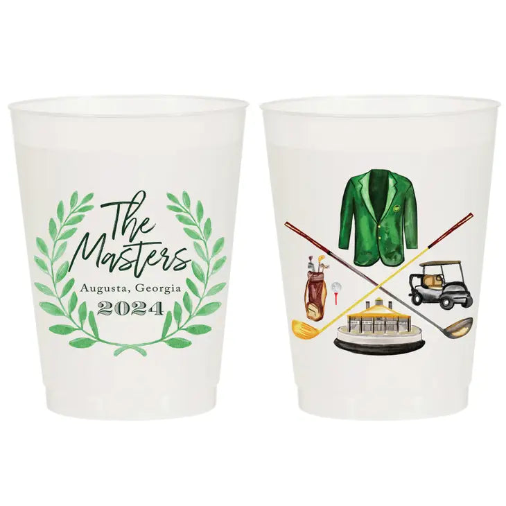 The Masters 2024 Golf Collage Frosted Cups (Set of 10)