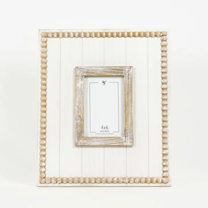 Wood Beaded Frame 4x6