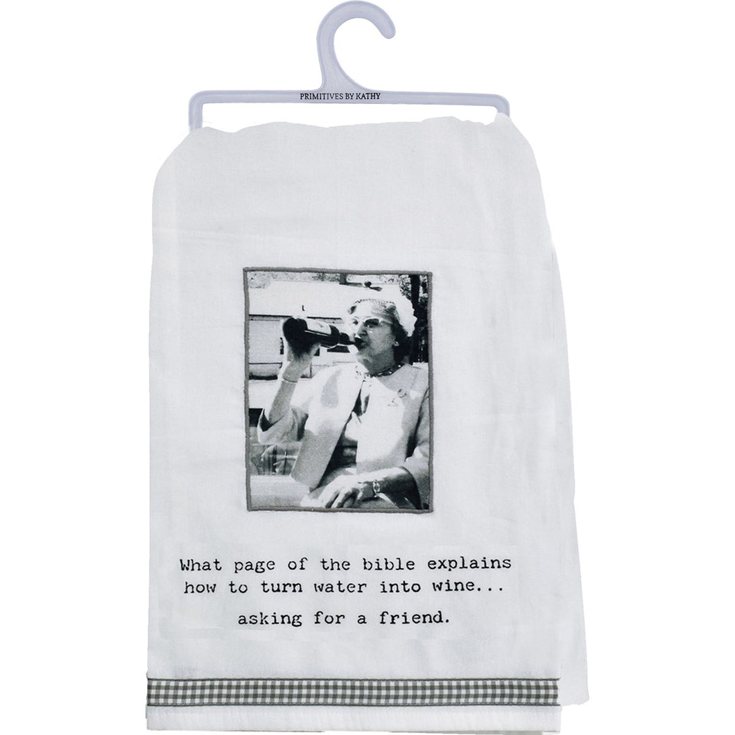How To Turn Water Into Wine Kitchen Towel