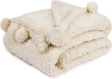 Load image into Gallery viewer, Ivory Sherpa Throw Blanket
