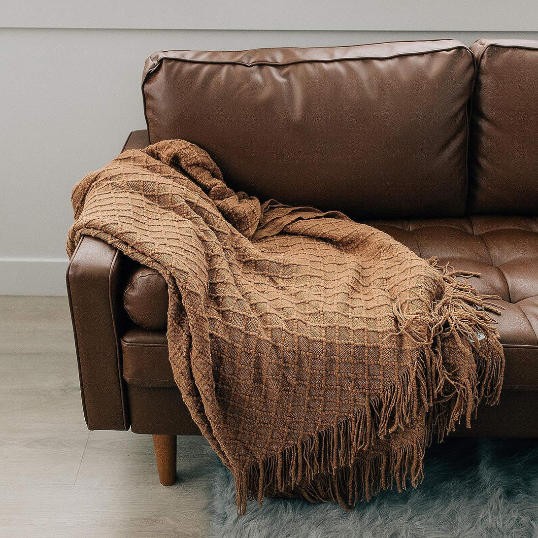Soft Orange Throw Blanket