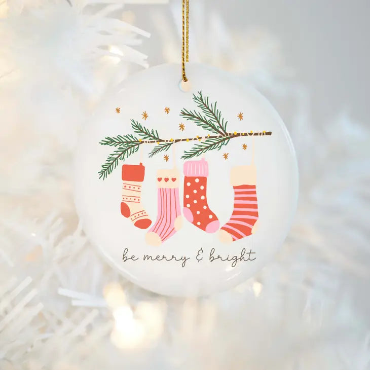 Be Merry & Bright Ceramic Ornament
