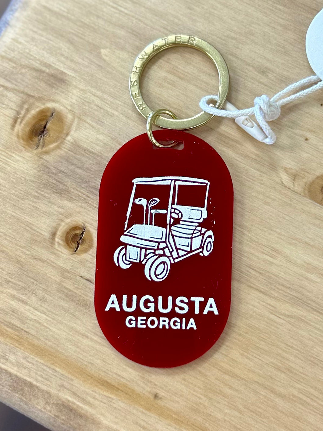 Augusta Golf Cart Keychain-Maroon