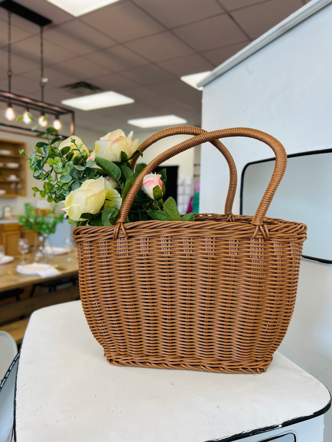 Rattan Handled Basket