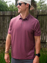 Load image into Gallery viewer, Burlebo Performance Polo- Texas Maroon
