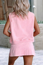 Load image into Gallery viewer, LDC 2 Piece Mineral Wash Tank Top Lined Split Skirt Set
