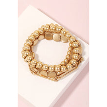 Load image into Gallery viewer, Mixed Metallic Beads Bracelet Stack
