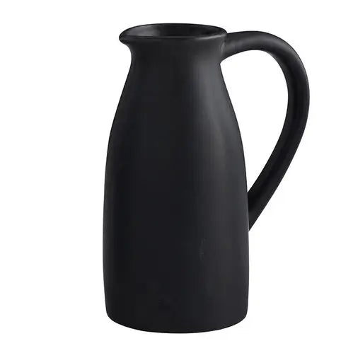 Black Ceramic Pitcher