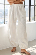 Load image into Gallery viewer, White Two Piece Crop &amp; Jogger Set
