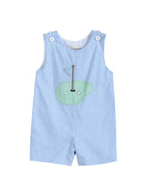 Load image into Gallery viewer, Blue Gingham Golf Hole Shortall
