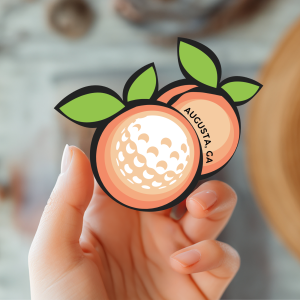 Georgia Golf Peach Sticker
