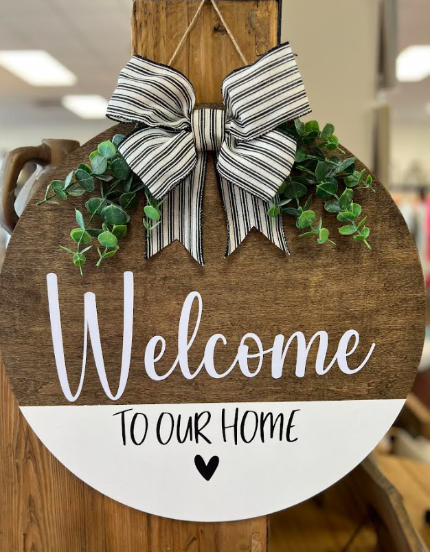 Welcome To Our Home Doorhanger
