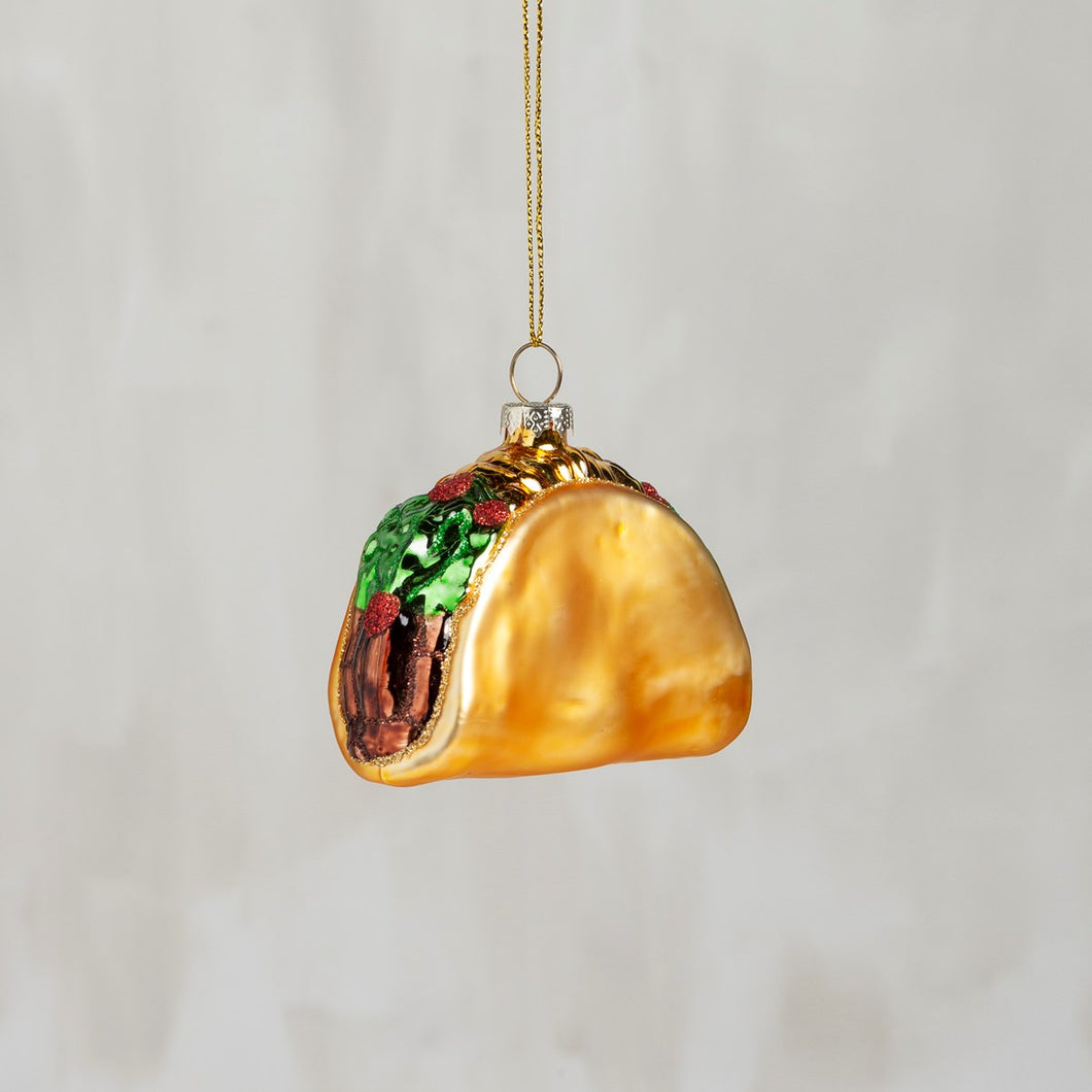 Glass Ornament- Taco