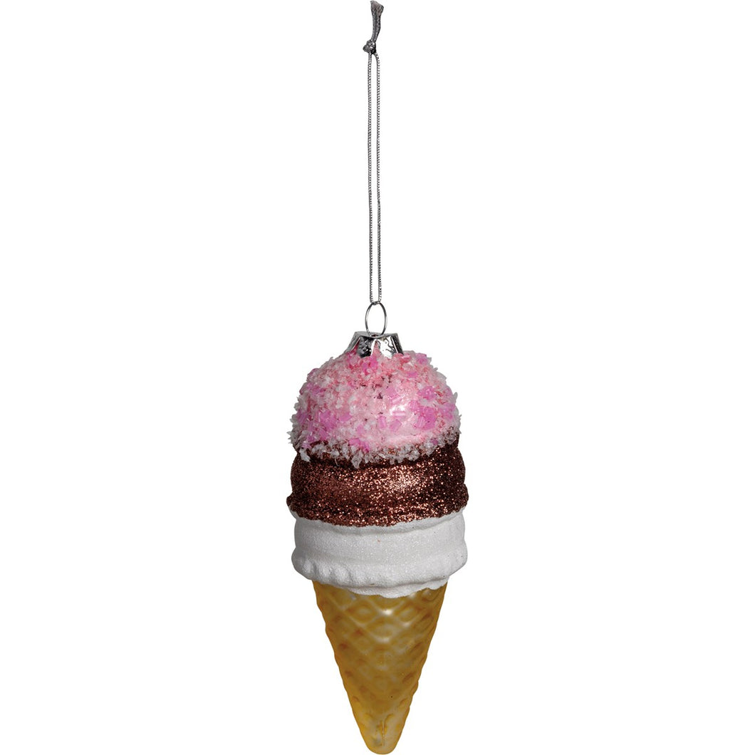 Glass Ornament- Ice Cream