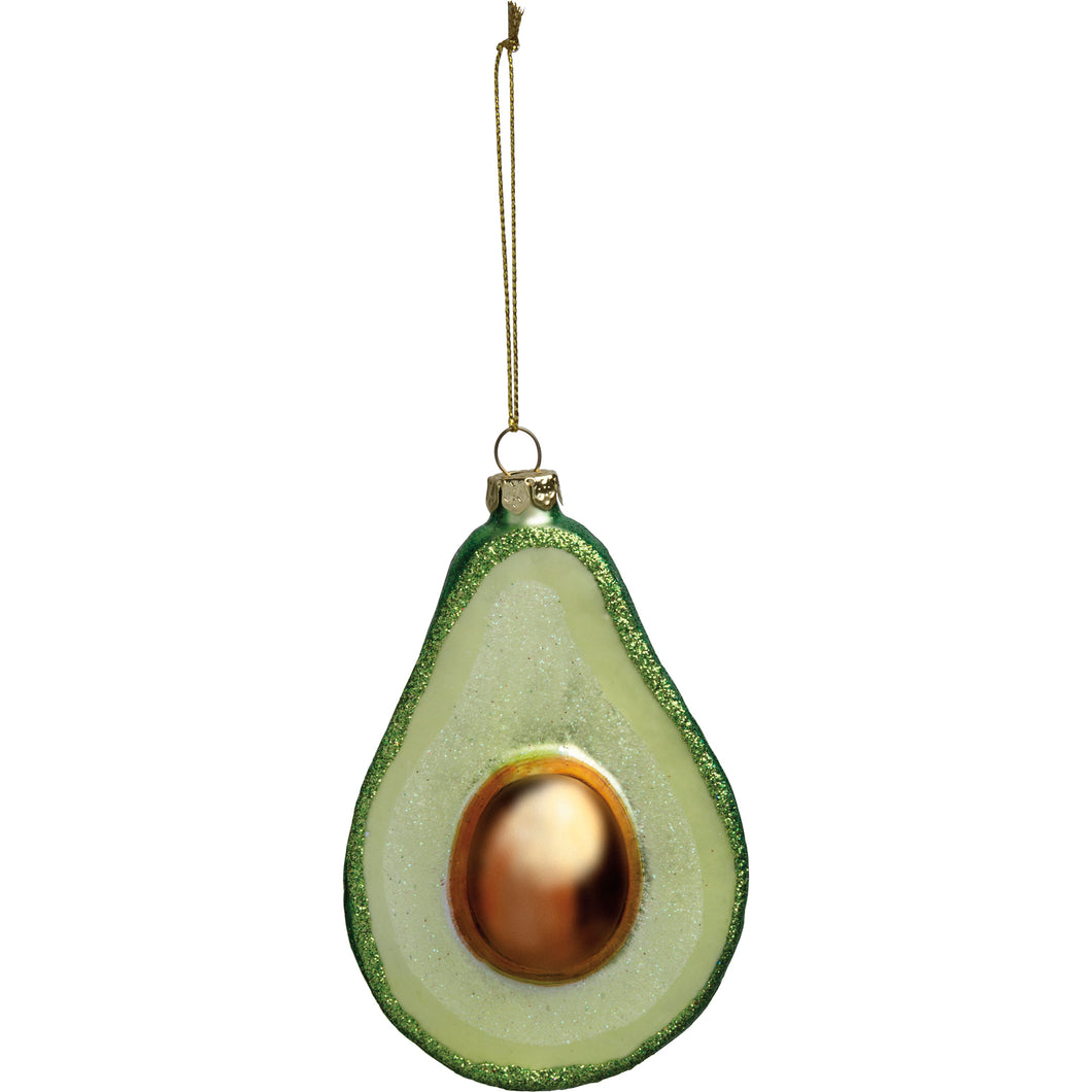Glass Ornament- Avocado