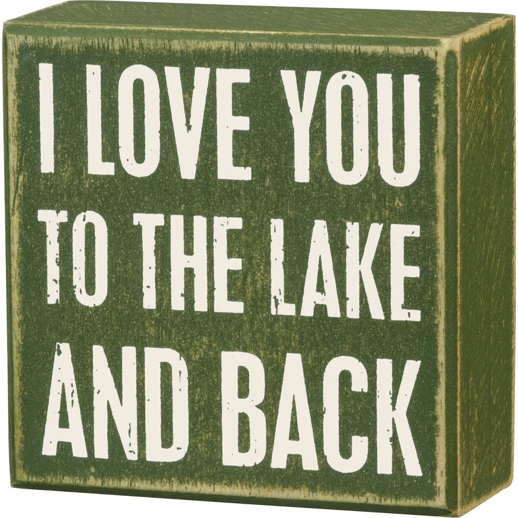 Lake & Back Box Sign