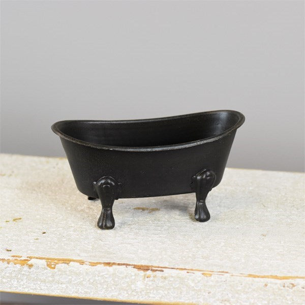 Black Tin Bathtub Soap Dish