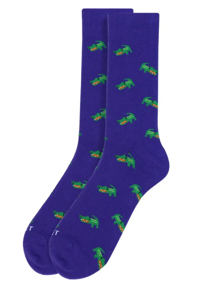 Purple Crocodile Socks