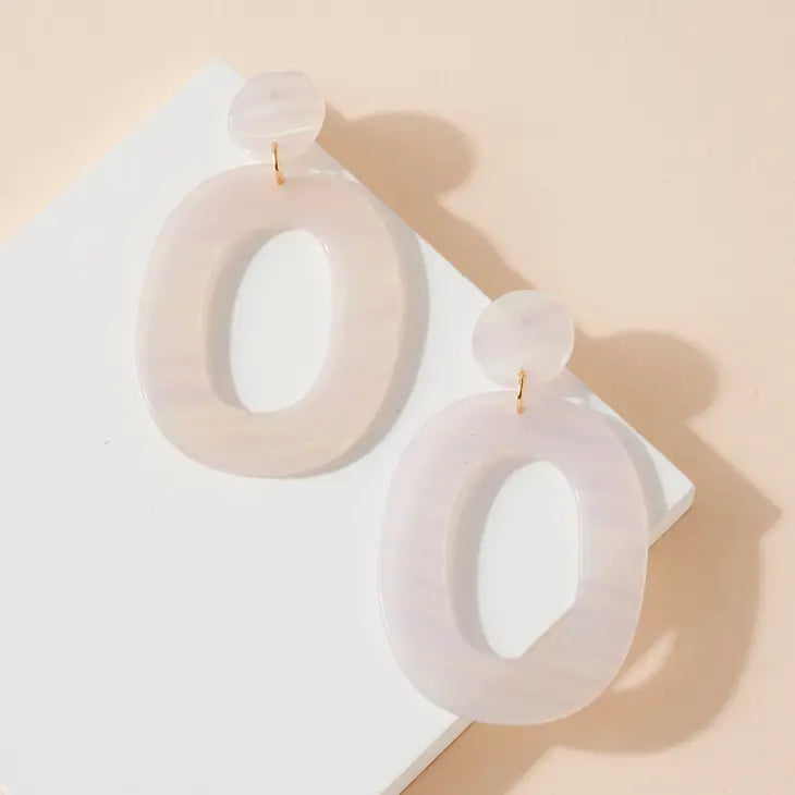 Multicolor Oval Dangling Earrings