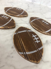 Load image into Gallery viewer, Wooden Football Coasters Set Of 4

