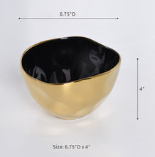 Load image into Gallery viewer, Medium Bowl - Black &amp; Gold
