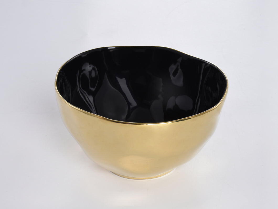 Large Bowl - Black & Gold