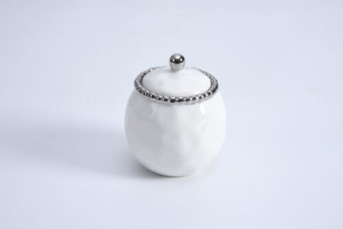 Sugar Bowl with Lid - Silver