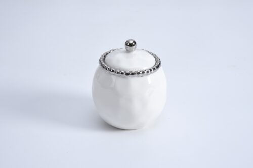 Sugar Bowl with Lid - Silver