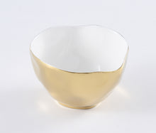 Load image into Gallery viewer, Small Bowl - White &amp; Gold
