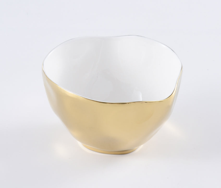 Small Bowl - White & Gold