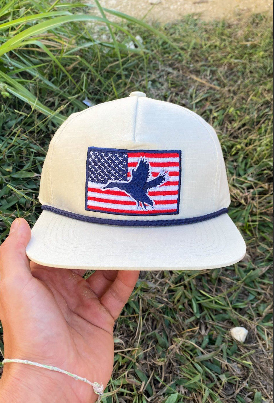 American Flag Duck Cap