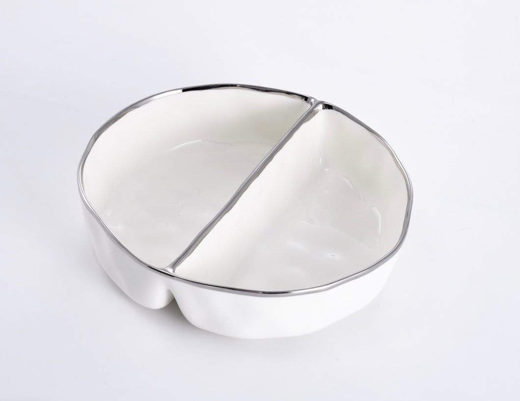 Large 2 Section Serving Piece