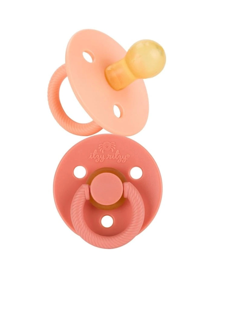 Apricot + Terracotta Natural Rubber Pacifiers