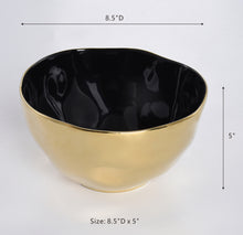 Load image into Gallery viewer, Large Bowl - Black &amp; Gold
