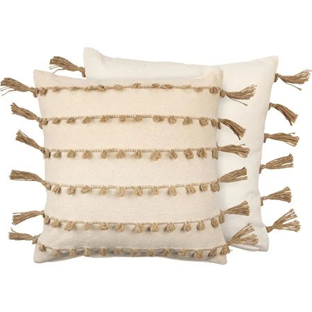 Jute Fringe Pillow