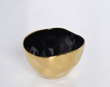 Load image into Gallery viewer, Medium Bowl - Black &amp; Gold

