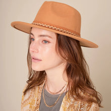 Load image into Gallery viewer, Braided Leather Strap Panama Hat
